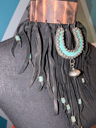 Turquoise Horseshoe Handmade Choker - The Vault by Sacha