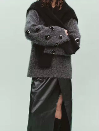 Maxi Split Leather Skirt - The Vault by Sacha