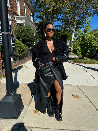 Maxi Split Leather SKIRT - The Vault by Sacha