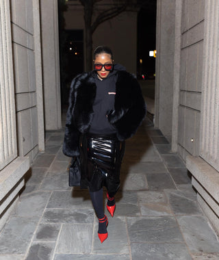 Patent High Waist Pencil Skirt - The Vault by Sacha