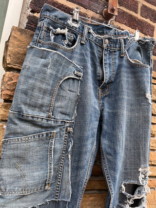 Custom Patchwork Distressed Denim - The Vault by Sacha