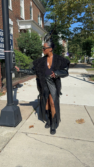 The One Shearling Fur Bomber Jacket - The Vault by Sacha