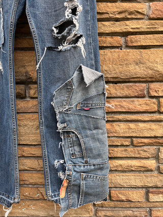 Custom Patchwork Distressed Denim - The Vault by Sacha