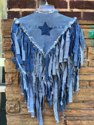 Custom Lee Star Fringe Poncho - The Vault by Sacha