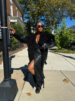 The One Shearling Fur Bomber Jacket - The Vault by Sacha