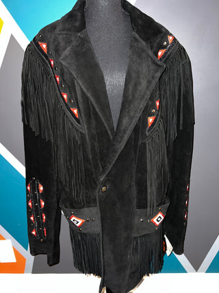 Black Suede Fringe Jacket - The Vault by Sacha