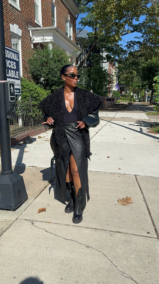 Maxi Split Leather SKIRT - The Vault by Sacha