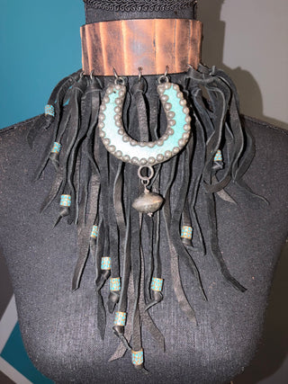 Turquoise Horseshoe Handmade Choker - The Vault by Sacha