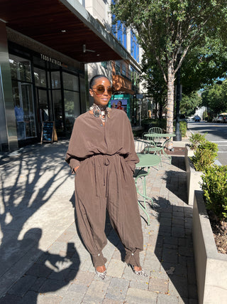 Brownin Luxe Romper ships by 10/30 - The Vault by Sacha