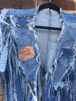 Custom Levi Stars Fringe Poncho - The Vault by Sacha