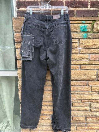 Custom Black Wash Splatter Denim - The Vault by Sacha