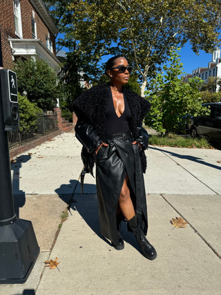 Maxi Split Leather SKIRT - The Vault by Sacha