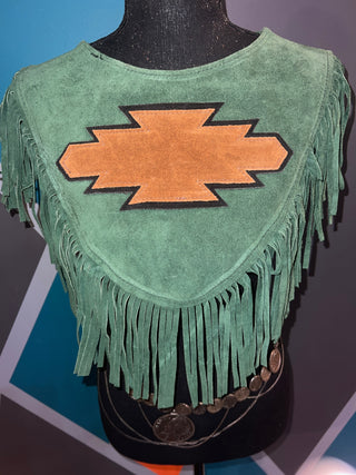 OG Suede Fringe Poncho - The Vault by Sacha