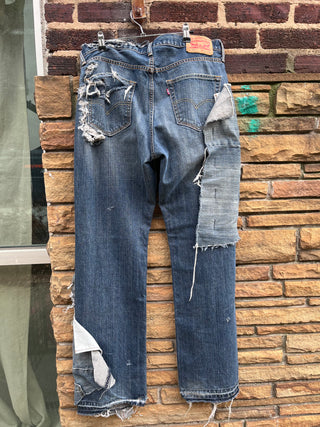 Custom Patchwork Distressed Denim - The Vault by Sacha