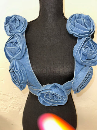 Denim Rosette Bralette - The Vault by Sacha