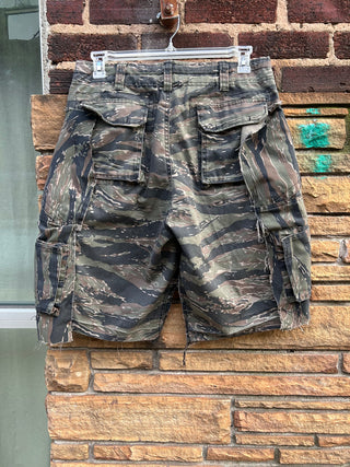 Custom Camo Distressed Shorts 10-12 days production from order - The Vault by Sacha