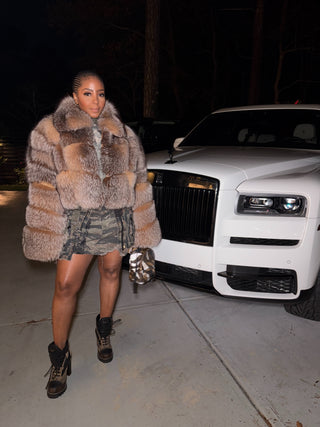 She Gorgeous Genuine Fox Fur