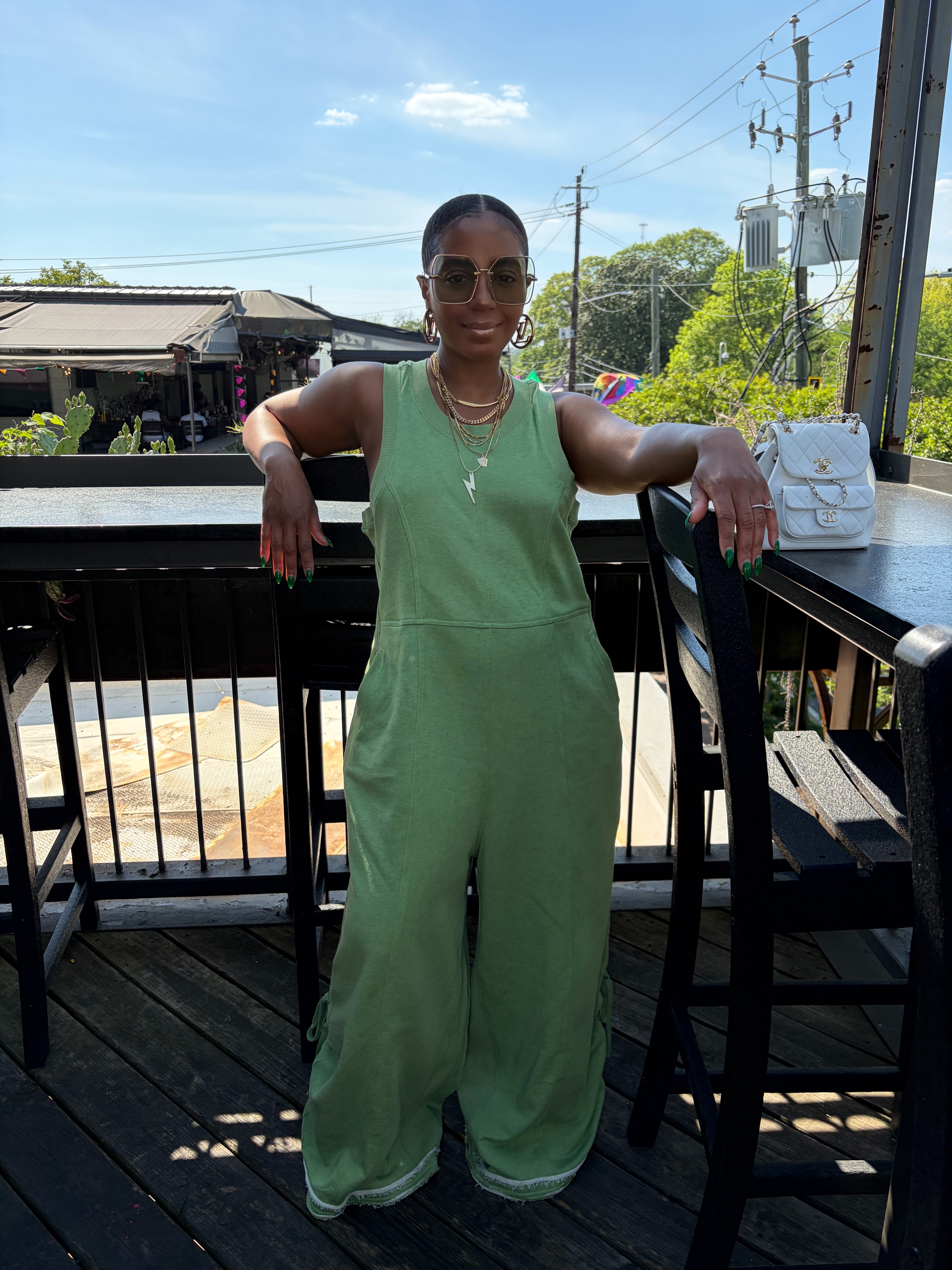 Cucumber melon adjustable romper - The Vault by Sacha