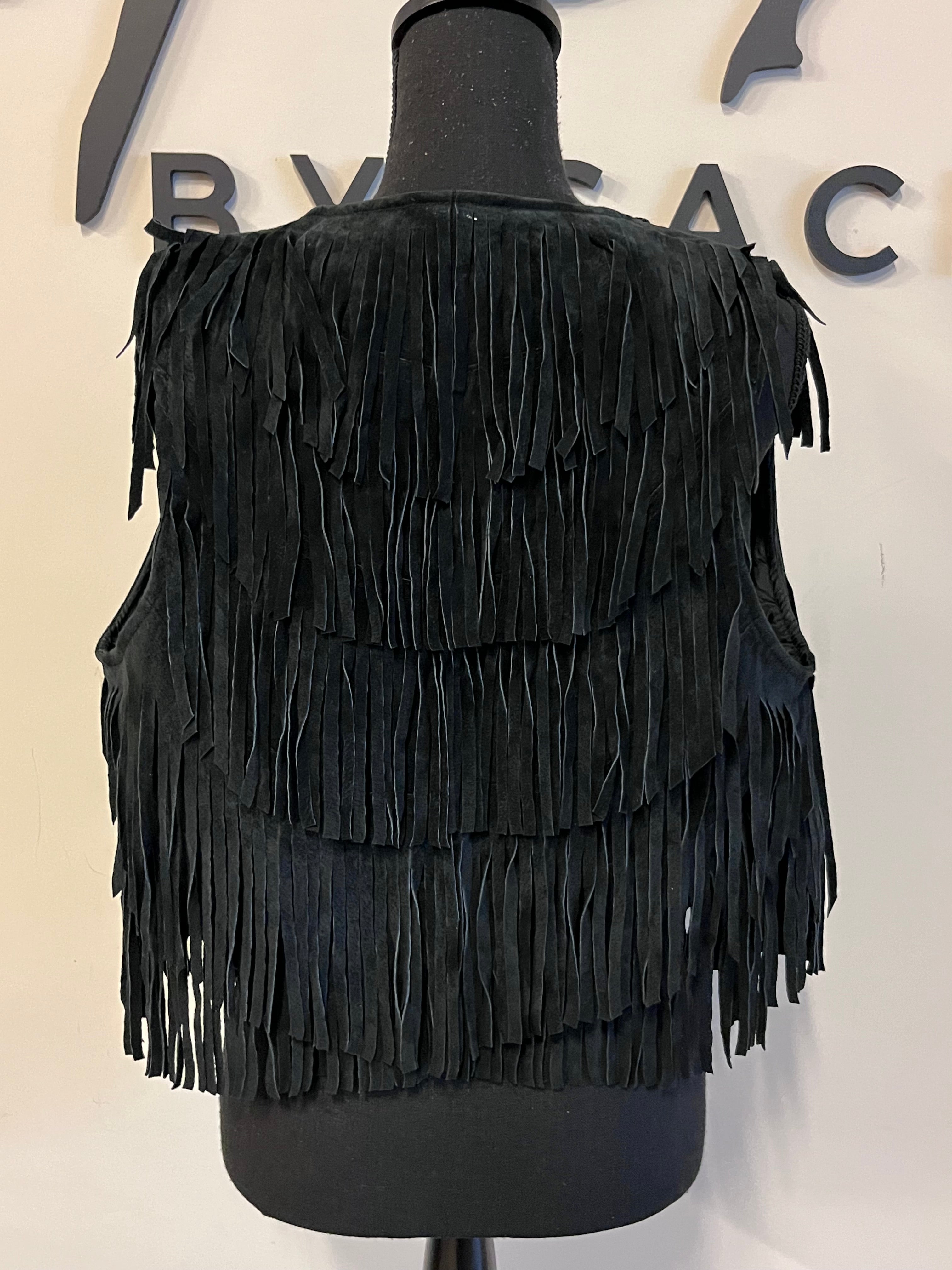 Suede Layers Fringe Vest - The Vault by Sacha