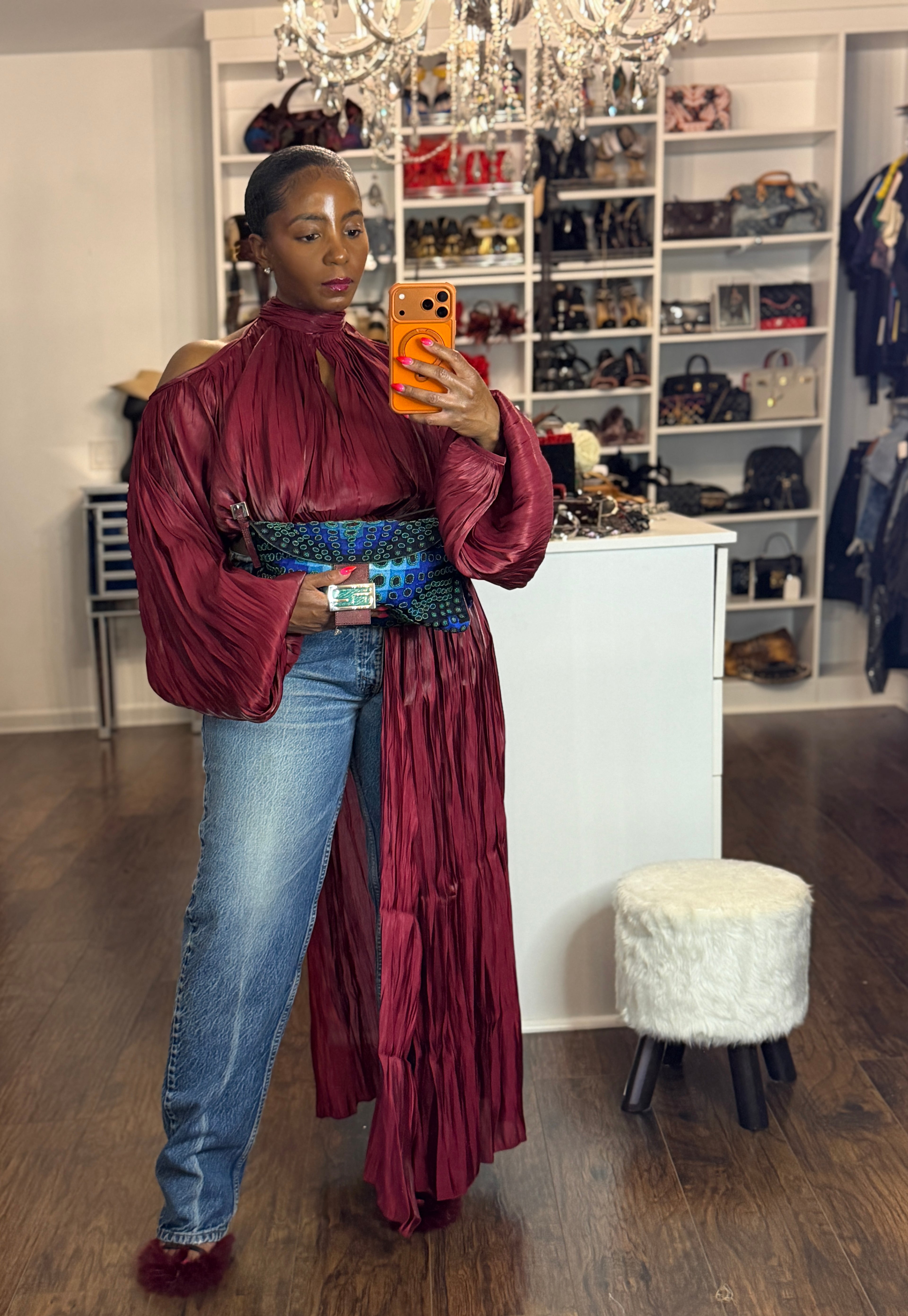 The Bordeaux drape blouse 7/10