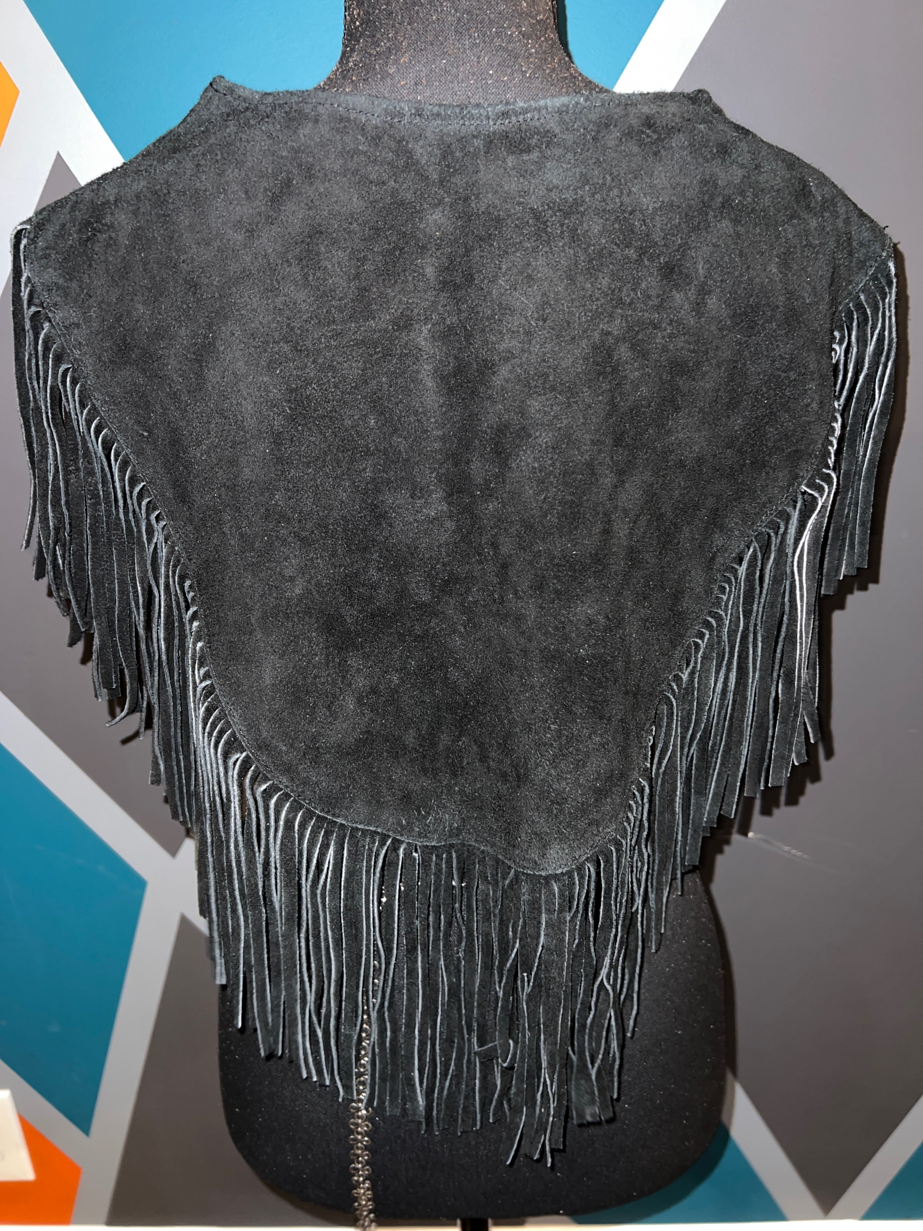Beaded Sunstar Suede Fringe Poncho - The Vault by Sacha