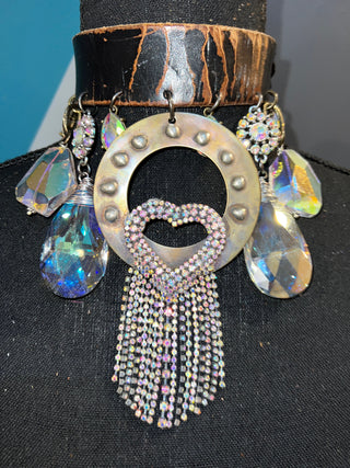 Iridescent Diamonds Handmade Choker