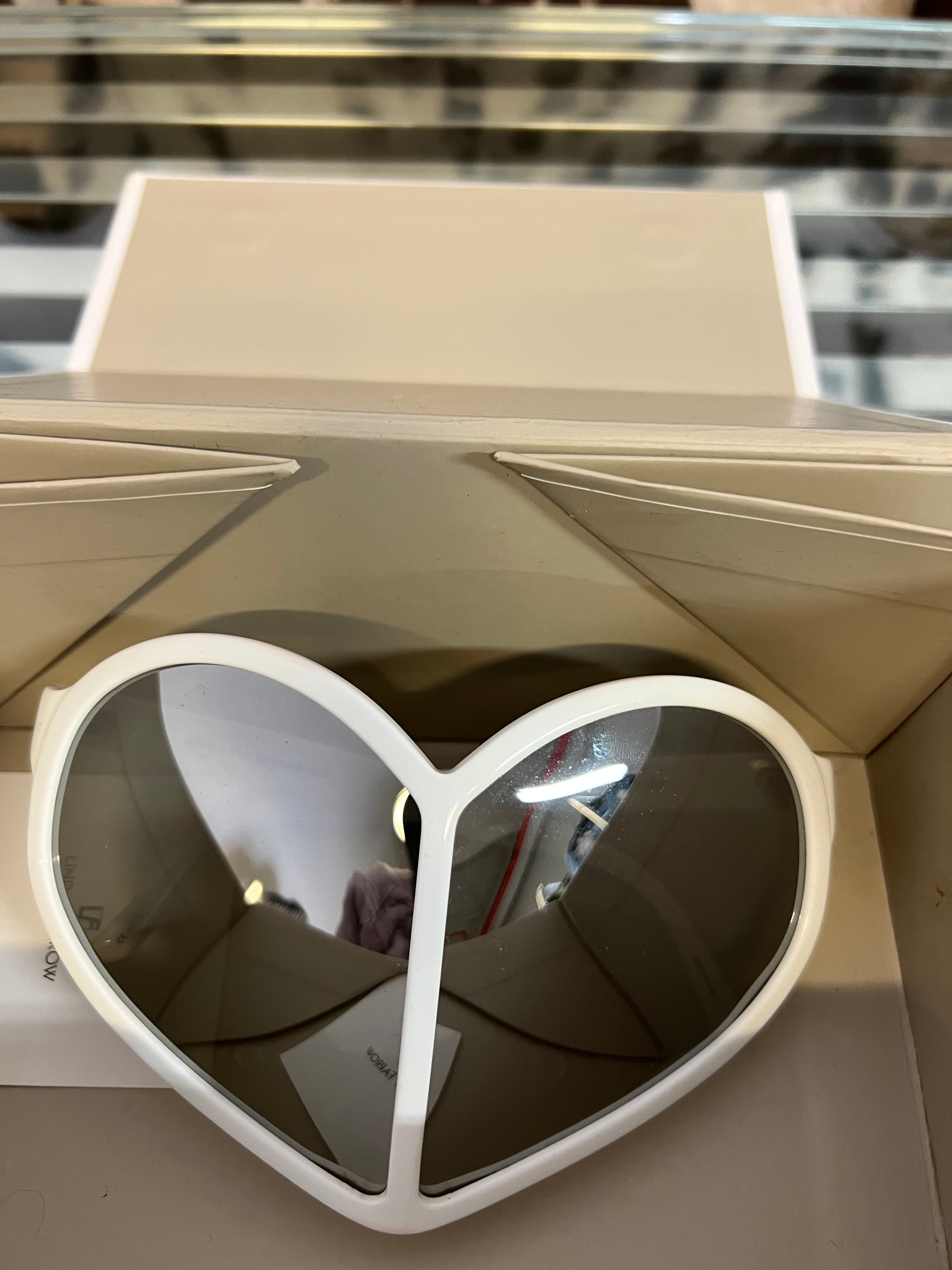 Mirrored Linda Farrow Heart Sunglasses - The Vault by Sacha