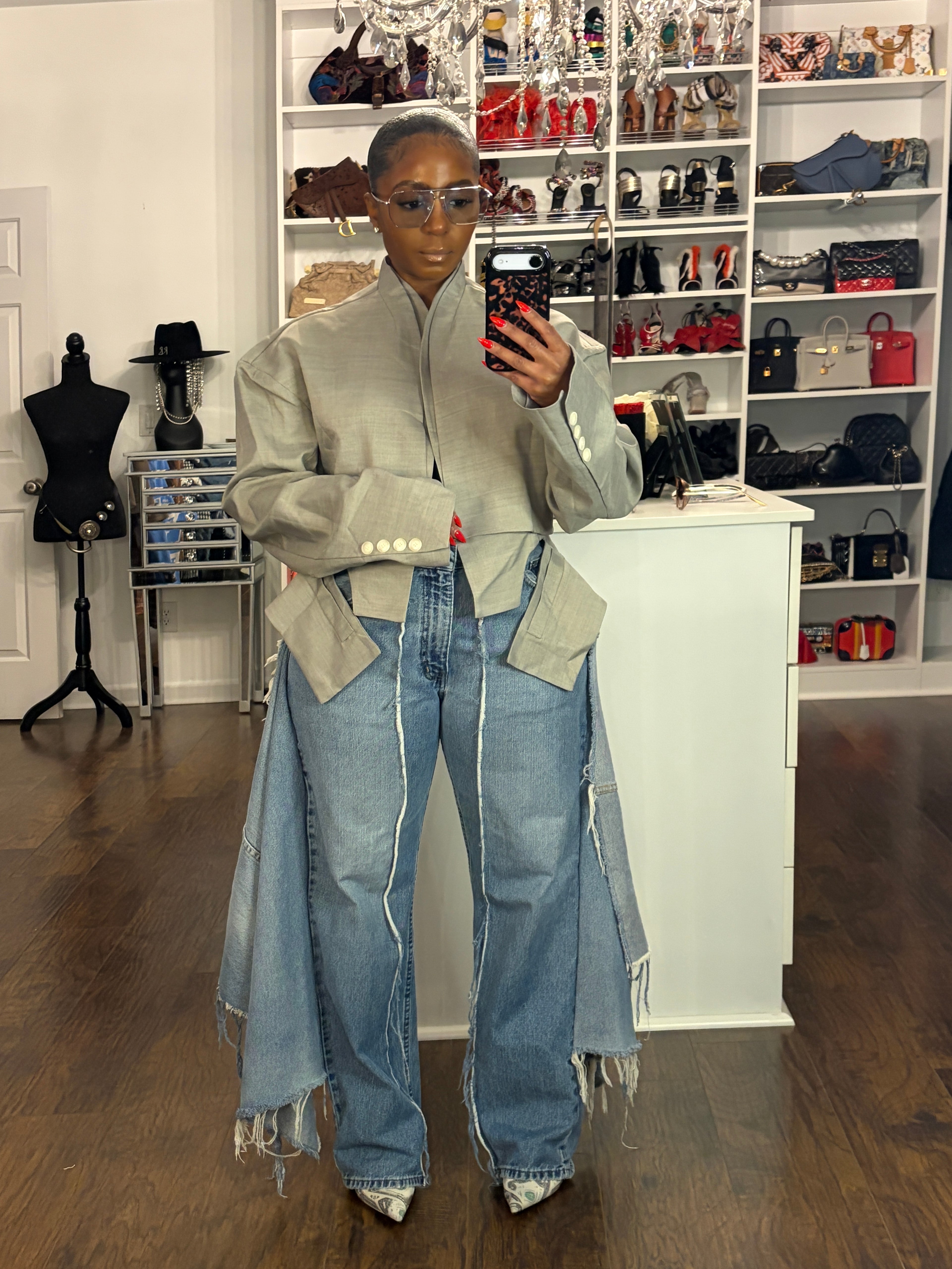 All Angles Grey Blazer - The Vault by Sacha