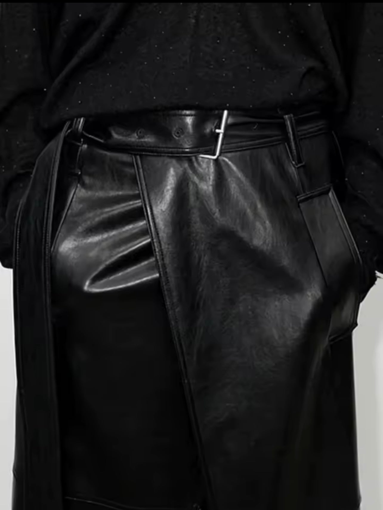 Maxi Split Leather Skirt - The Vault by Sacha