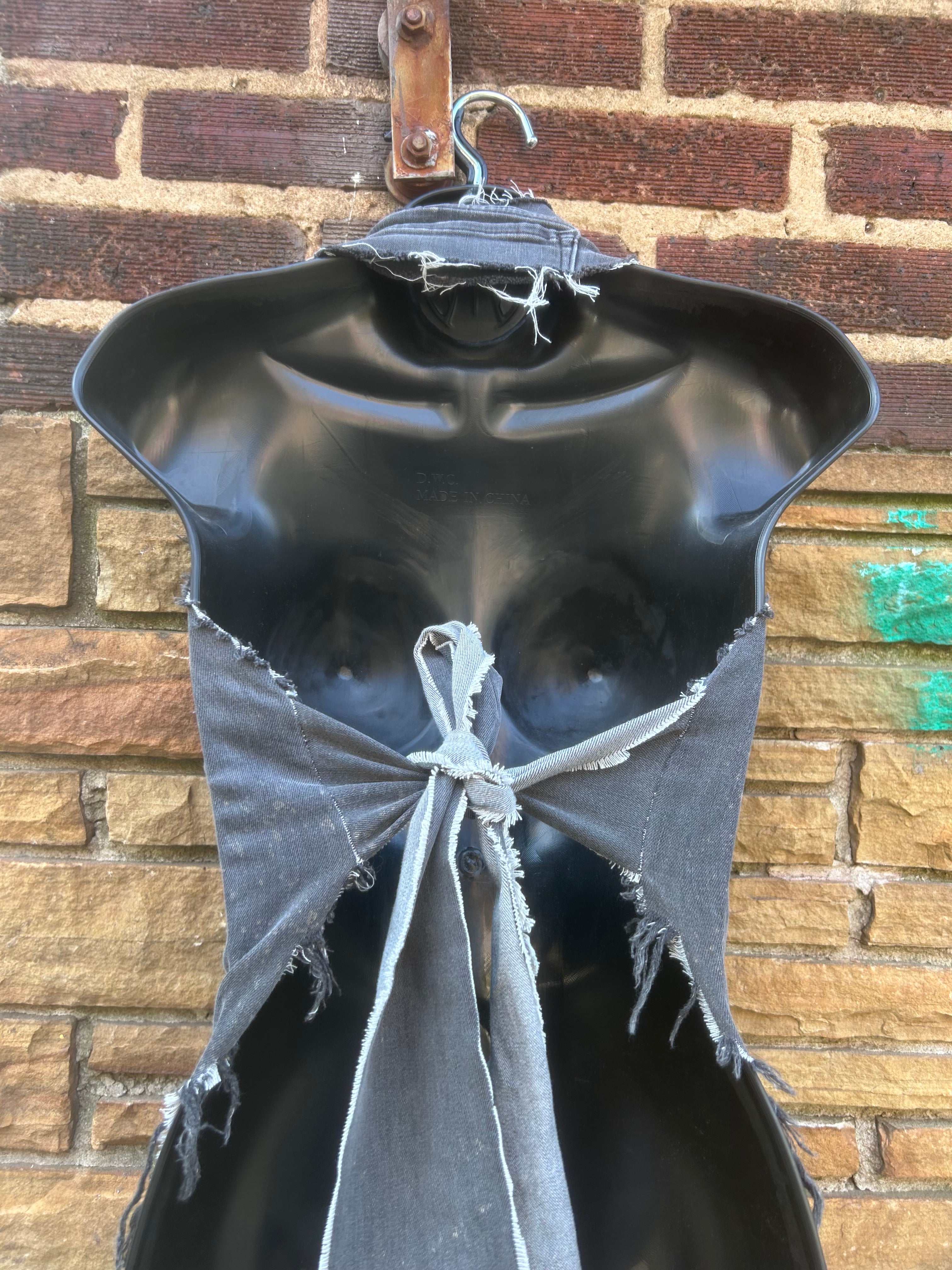 Custom Gray Distressed Halter Top - The Vault by Sacha