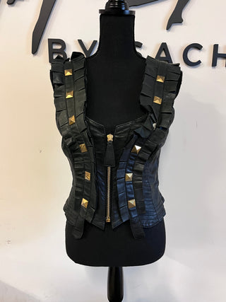 Ruffled Square Studs Top