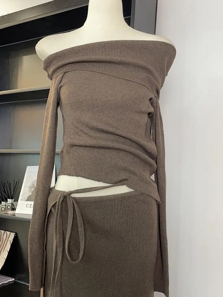 Premium Ribbed Knit Top & wrap Skirt Sold Separately - The Vault by Sacha