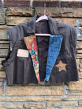 Custom Crop Half Denim Vintage  Blazer - The Vault by Sacha