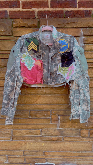 Custom Digital US Aviation Patchwork Jacket
