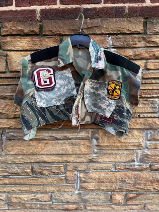 Custom Multi Camo Leadership Crop Jacket