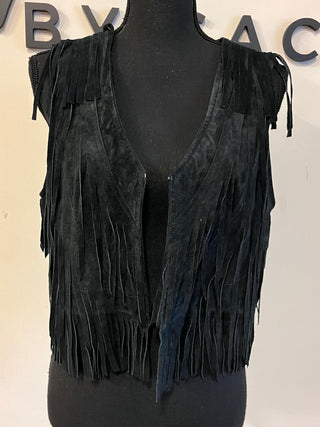 Suede Layers Fringe Vest