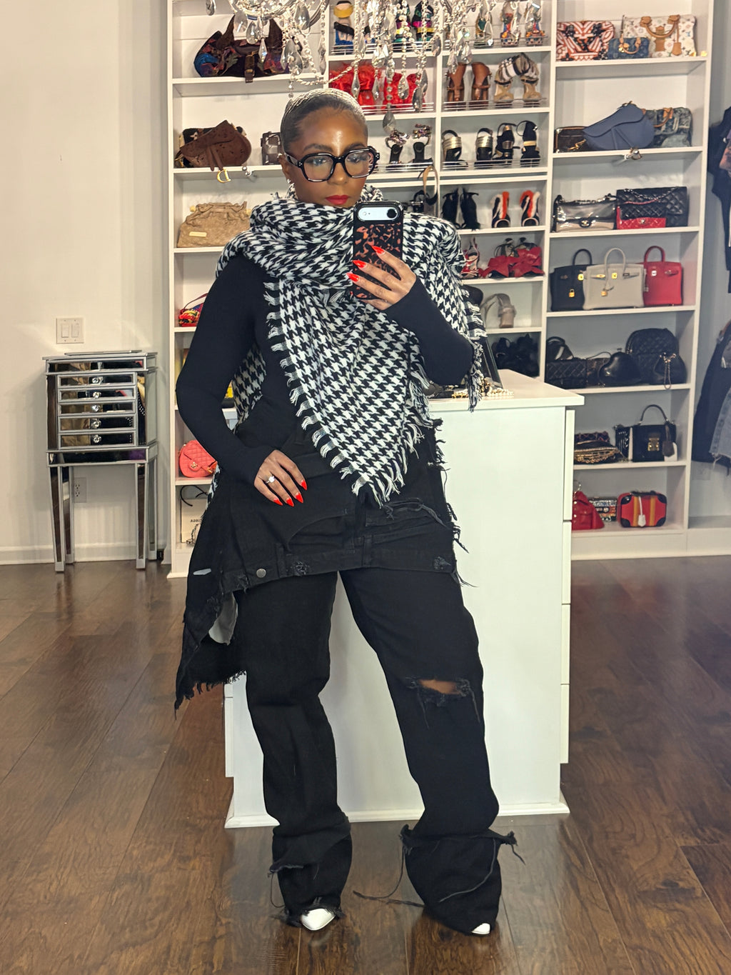 Chunky Clear Lens Black Frame - The Vault by Sacha