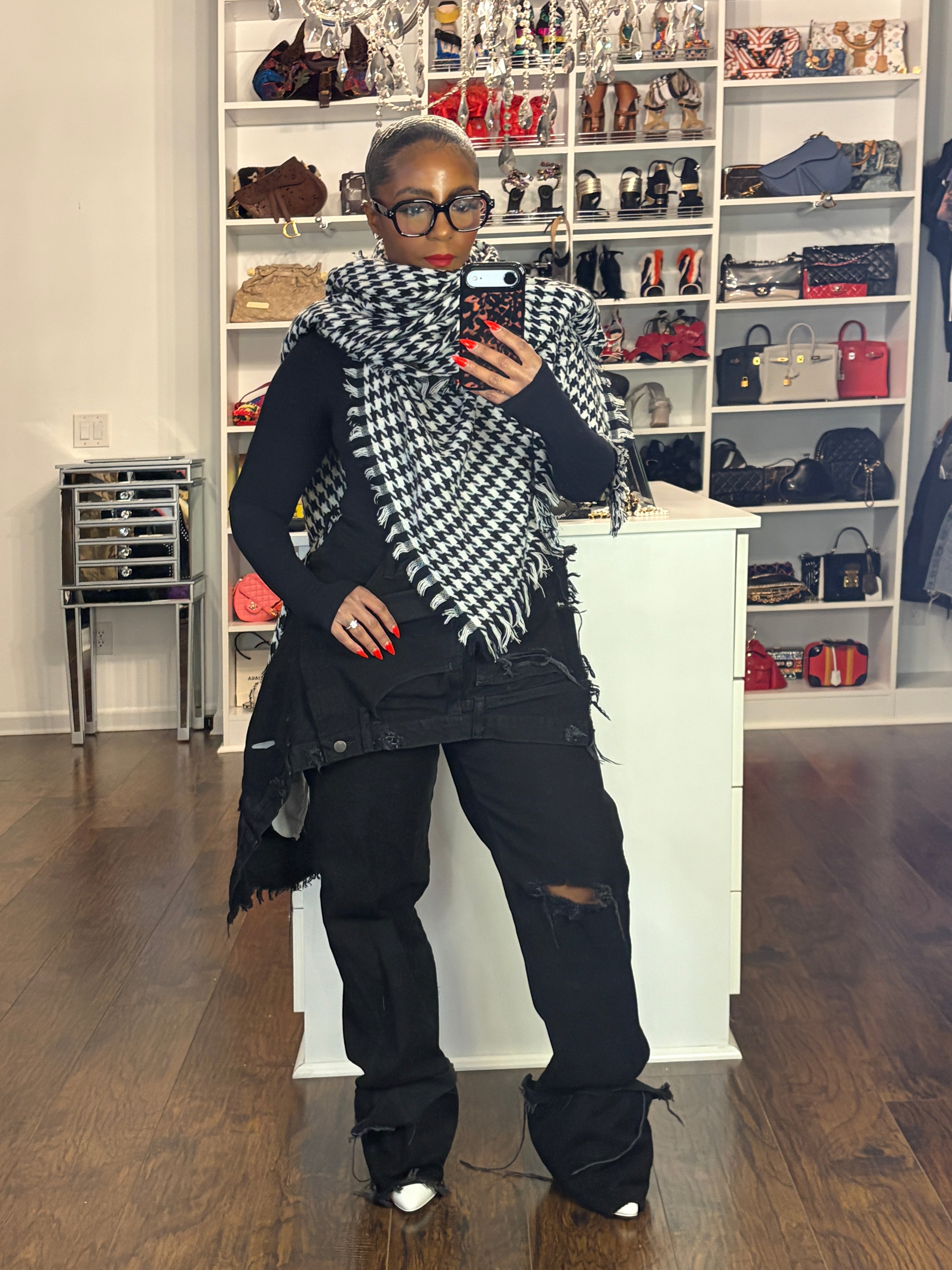 Chunky Clear Lens Black Frame - The Vault by Sacha