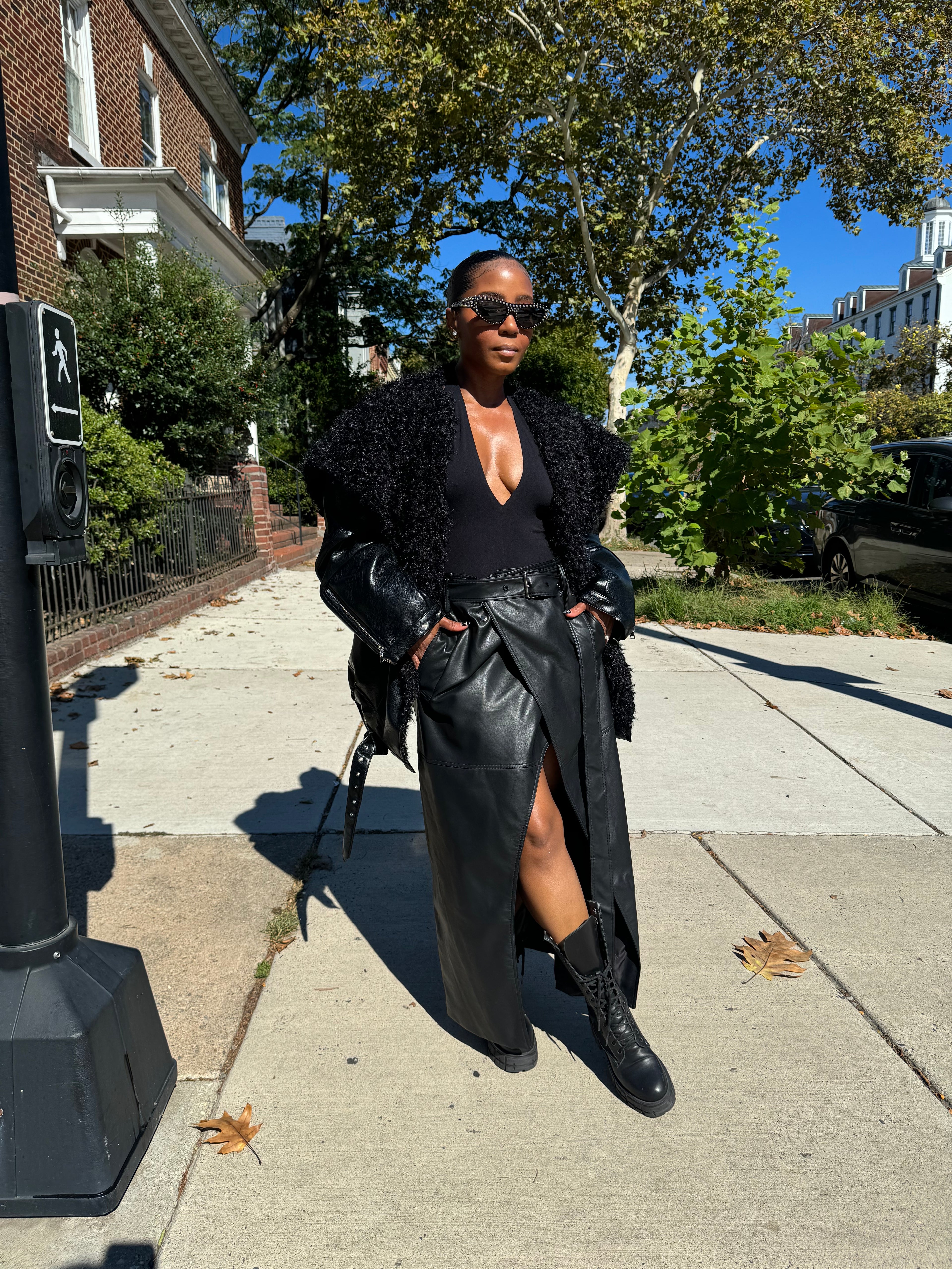 Maxi Split Leather SKIRT - The Vault by Sacha