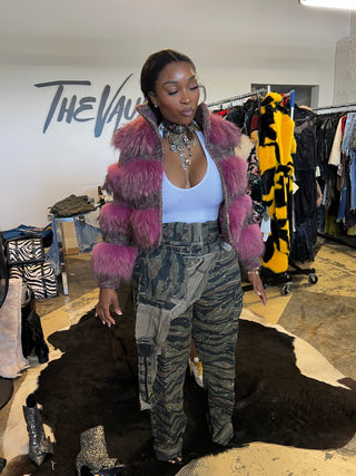 Genuine Fur & Tweed Coat - The Vault by Sacha