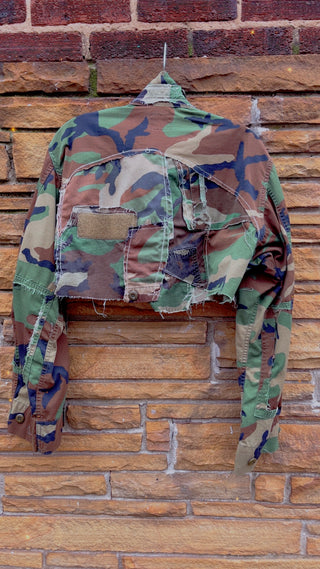 Custom Old Ironsides Camo Crop Jacket