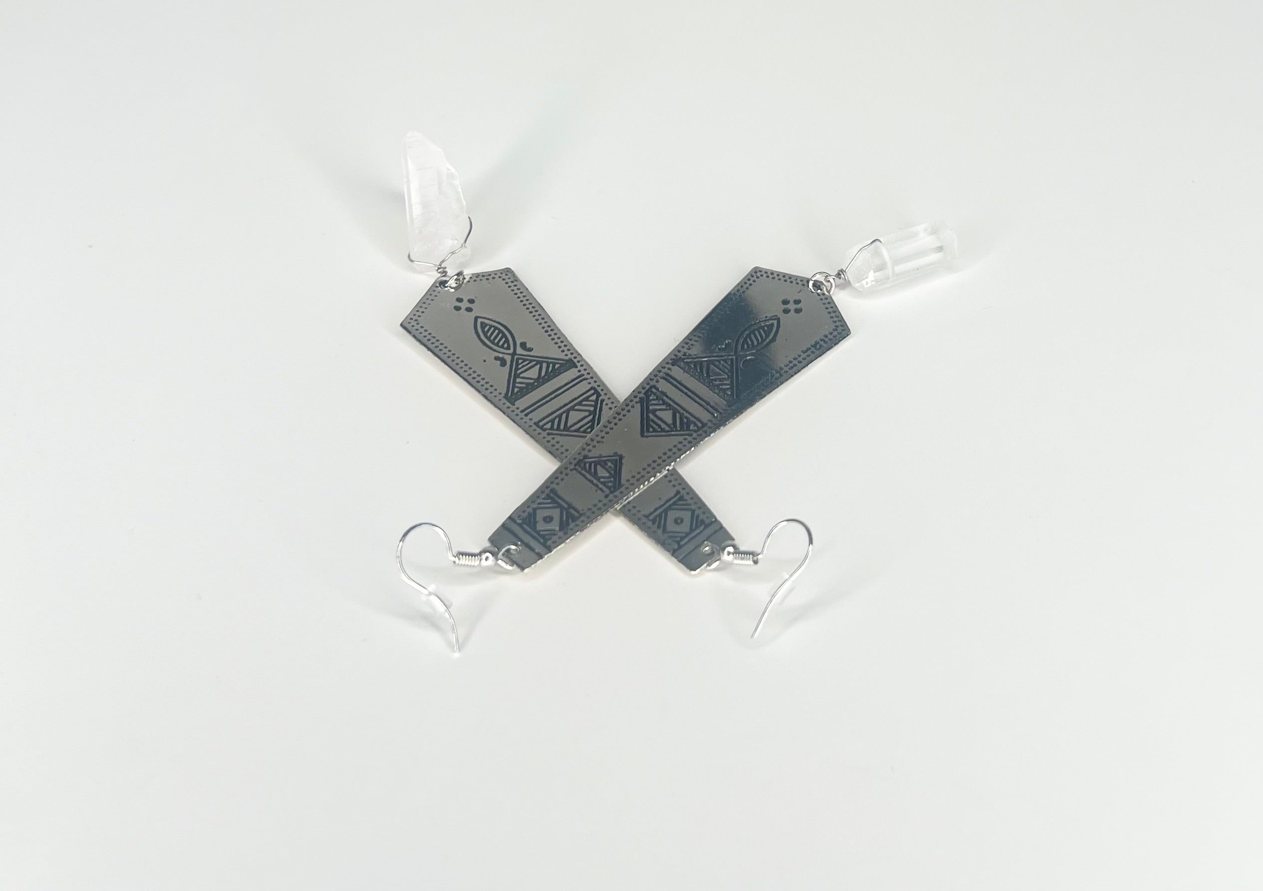 Tribal Silver Earrings - The Vault by Sacha