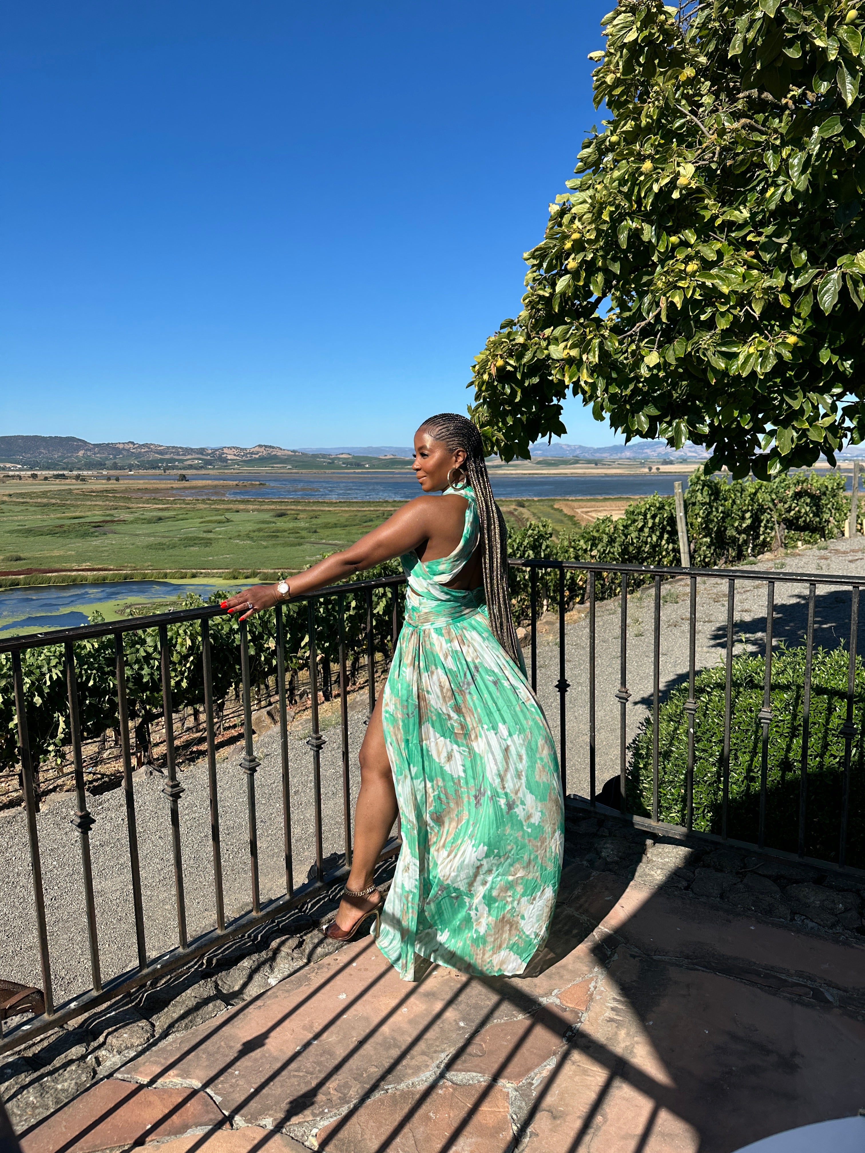 Criss Cross Maxi Dress w/ Split - The Vault by Sacha