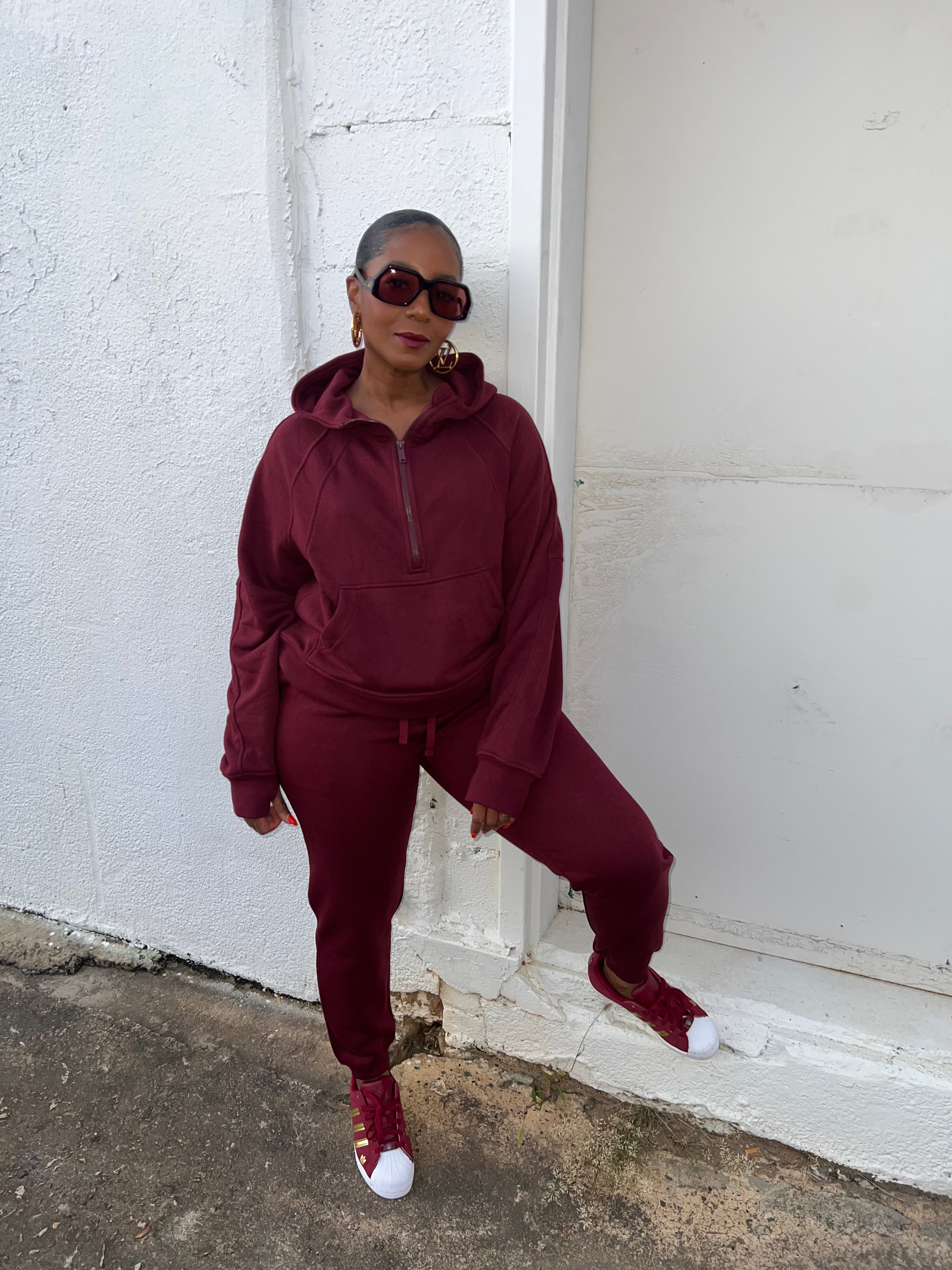 Bordeaux Jogger Set 10/22 - The Vault by Sacha