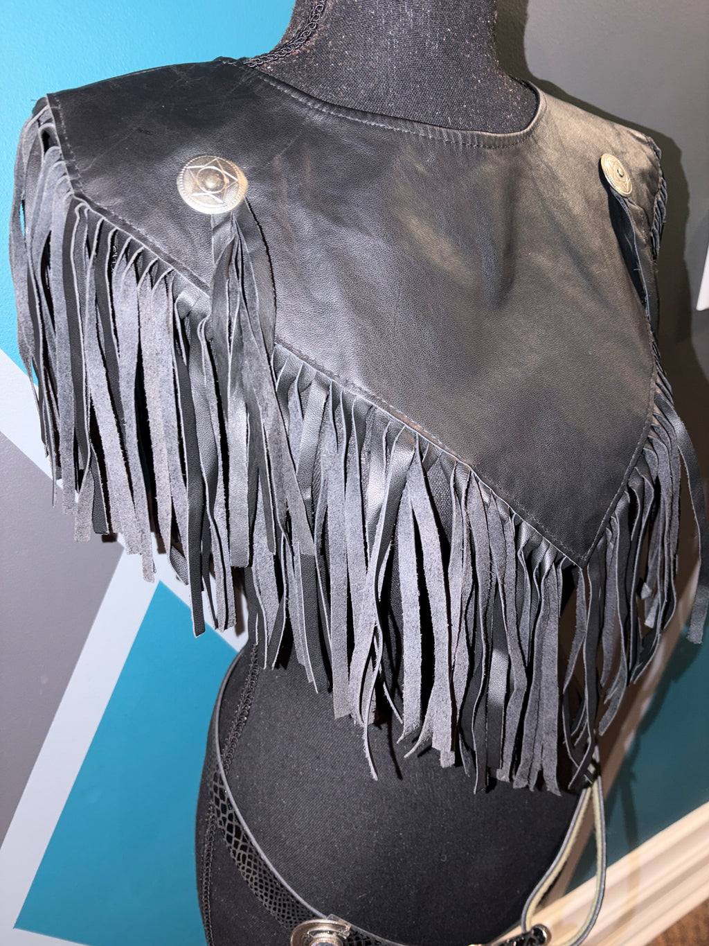 Concho Leather Cape