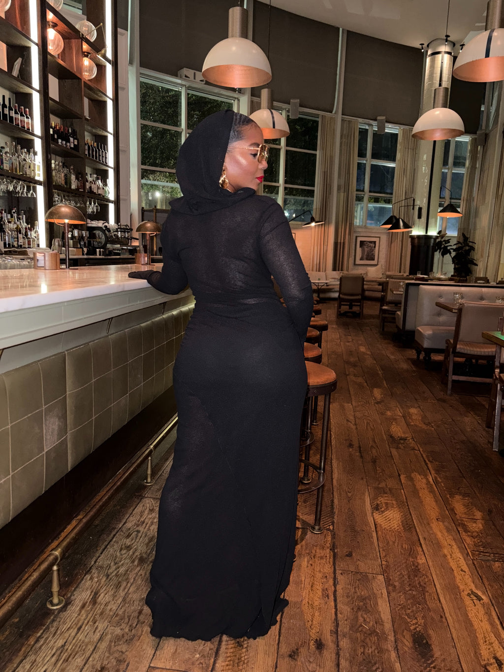 From the Shadows Hooded Drape Dress - The Vault by Sacha