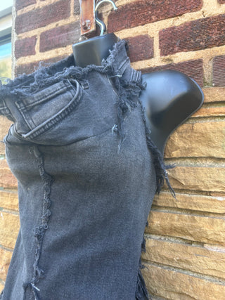 Gray 3 Pocket Halter Top