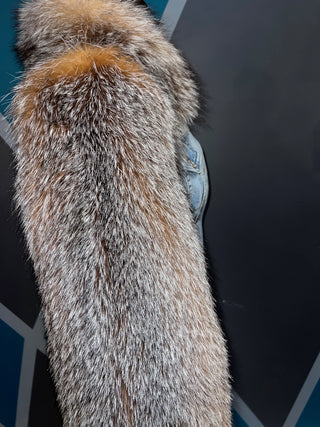 Levi Denim Genuine Fox Fur