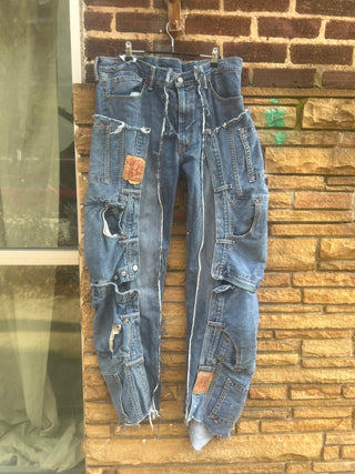 Custom Multi Denim Blues Chaps