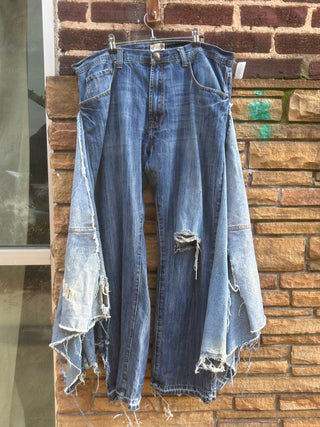 Custom Ripped Knee Flap Denim